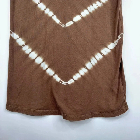 Rails T Shirt Dress Brown Chevron Stripe Tie Dye Short Sleeve Cotton Small - Picture 4 of 9